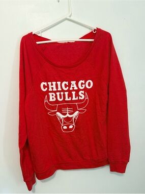 Mitchell & Ness Red Chicago Bulls Crewneck Sweatshirt